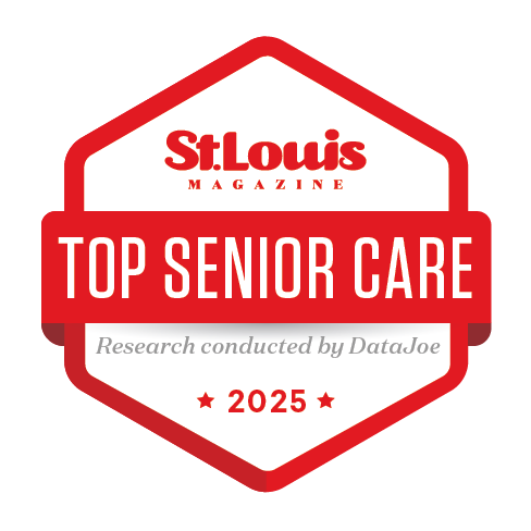 Award for Top Senior Care from St. Louis Magazine for 2025, research conducted by Data Joe.